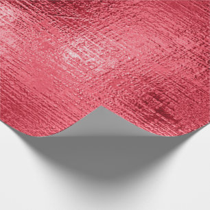 Red Faux Metallic Kerstmis Holiday Cadeaupapier