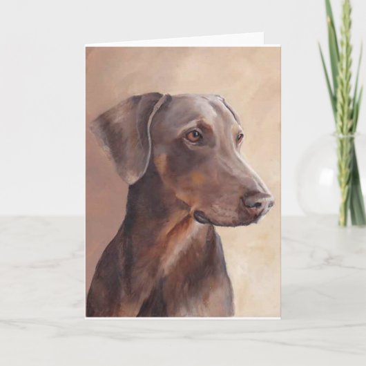Red Fawn Doberman Dog carte de voeux (Devant)