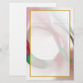 Red Feather Rings Fine Lond Stationery Briefpapier (Voorkant / Achterkant)