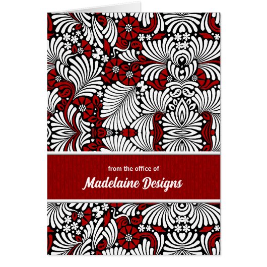 Red Fern Wood Professional Business Blank (Devant)