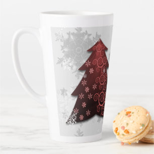 Red Festif Arbre de Noël Latte Mug