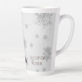 Red Festif Arbre de Noël Latte Mug (Droite)
