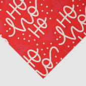 Red Festive Ho Ho Ho Kerstfeestdag, Pa Tissuepapier (Detail)