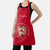 Red Festive JESUS IS DE REDEN VAN Kerstmis Schort (Insitu)