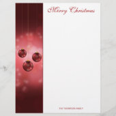 Red Festive-kerstcadeautjes op rode bokeh Briefhoofd (Voorkant)