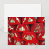 Red Fez-Petten op de markt Briefkaart (Voorkant / Achterkant)
