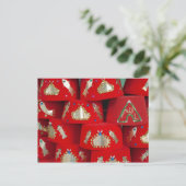 Red Fez-Petten op de markt Briefkaart (Staand voorkant)