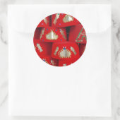 Red Fez-Petten op de markt Ronde Sticker (Tas)