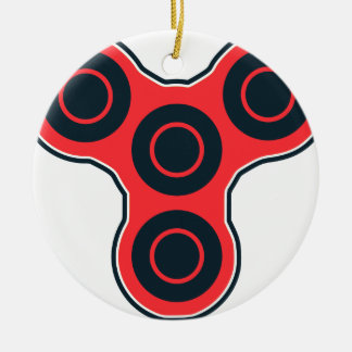 Red Fidget Spinner Keramisch Ornament