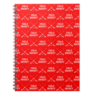Red Field Hockey-laptop Notitieboek