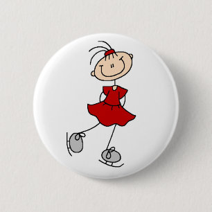 Red Figuur Skater Button
