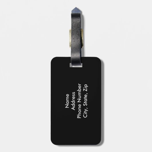 Red Filigree Heart Bagagelabel (Achterkant verticaal)