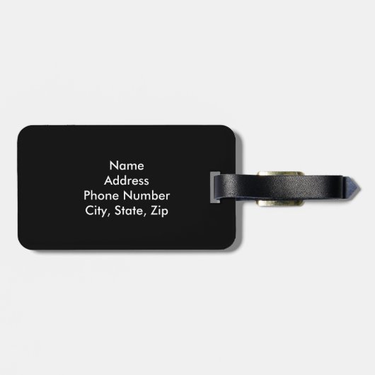 Red Filigree Heart Bagagelabel (Achterkant horizontaal)