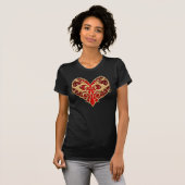Red Filigree Heart Shirt (Voorkant volledig)