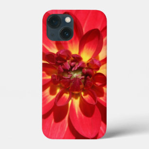 Red Fire Dahlia Flower iPhone 13 Mini Hoesje