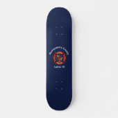 Red Fire Department Logo Custom Skateboard (Voorkant)