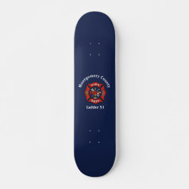 Red Fire Department Logo Custom Skateboard