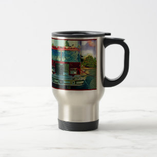 Red Fire-engine Fireman's Travel Mug Reisbeker