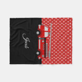 Red Fire Engine Fleece Deken (Voorkant (Horizontaal))