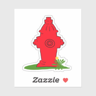 Red Fire Hydrant sticker