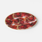 Red Fire Pattern Papieren Bordje (Gekanteld)