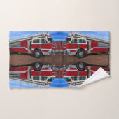 Red Fire Truck Bad Handdoek (Handdoek)