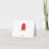 Red Fire Truck Bedankkaart (Achterkant)