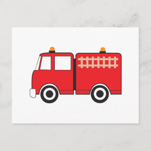 Red Fire Truck Briefkaart