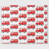 Red Fire Truck Cadeaupapier (Vlak)