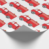 Red Fire Truck Cadeaupapier (Hoek)