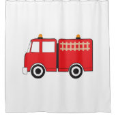 Red Fire Truck Douchegordijn (Voorkant)