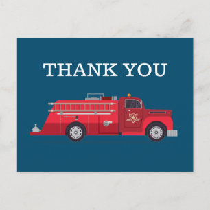  Red Fire Truck / Fire Engine Hartelijk dank Briefkaart