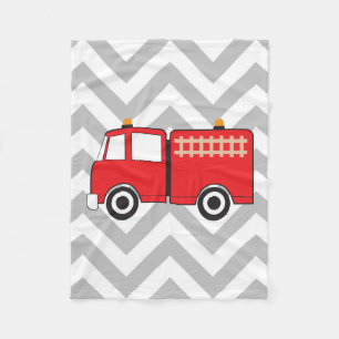 Red Fire Truck Fleece Deken