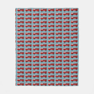 Red Fire Truck Gift Fleece Deken