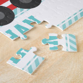 Red Fire Truck Kinder gepersonaliseerd Legpuzzel (Zijkant)