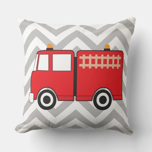 Red Fire Truck Kussen (Voorkant)