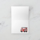 Red Fire Truck Merci Note (Intérieur)