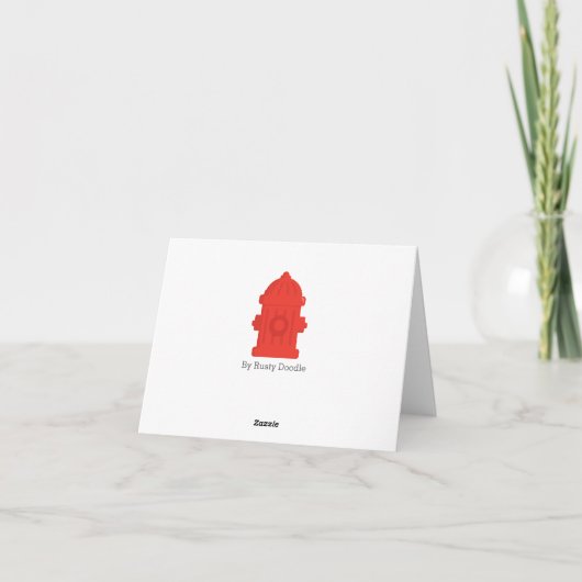 Red Fire Truck Merci Note (Dos)