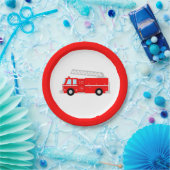 Red Fire Truck Papieren Bordje (Feest)