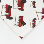 Red Fire Truck Pattern Fleece Deken (Hoek)