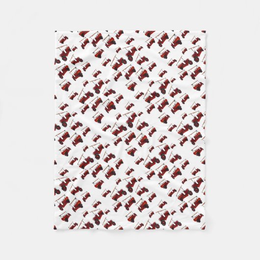 Red Fire Truck Pattern Fleece Deken (Voorkant)