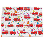 Red Fire Truck Pattern Groot Cadeauzakje (Voorkant)