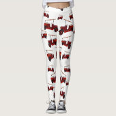  Red Fire Truck Pattern Leggings (Voorkant)
