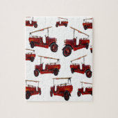 Red Fire Truck Pattern Legpuzzel (Verticaal)