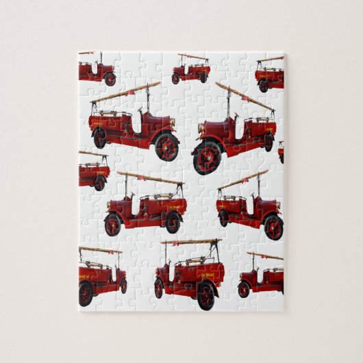 Red Fire Truck Pattern Legpuzzel (Verticaal)