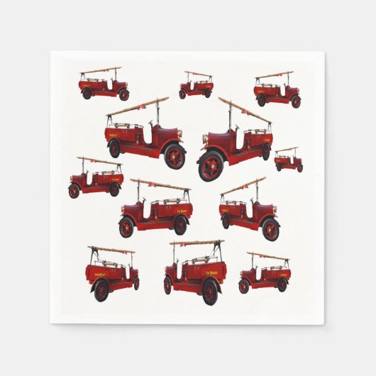 Red Fire Truck Pattern Servet (Voorkant)