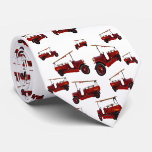 Red Fire Truck Pattern Stropdas