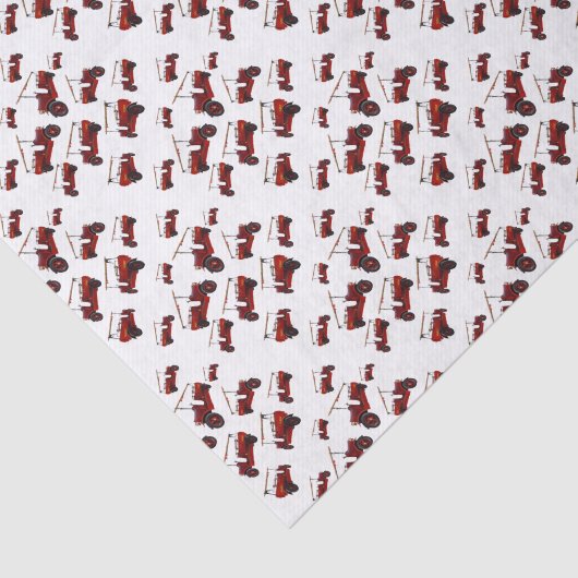 Red  Fire Truck Pattern Tissuepapier (Detail)