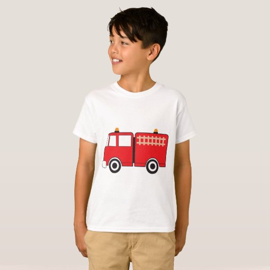 Red Fire Truck T-shirt (Voorkant volledig)
