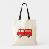 Red Fire Truck Tote Bag (Achterkant)